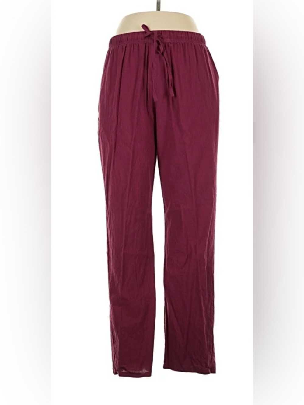 Uniqlo Burgundy, wide leg, mid rise waist Pants